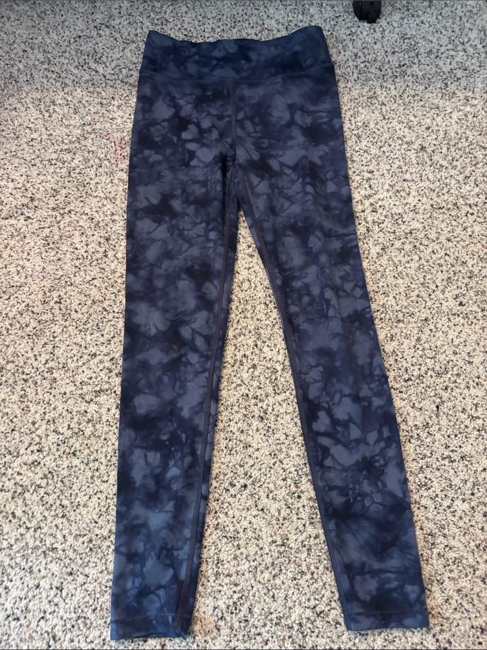 Athleta Girl 8-10 Navy Tie-Dye High-Rise Chit Chat Leggings